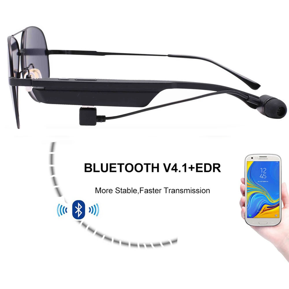 저렴한 Conway 스마트 오디오 선글라스 블루투스 헤드셋 헤드폰이있는 음악 안경 핸즈프리 통화 및 음성 제어 운전 안경
