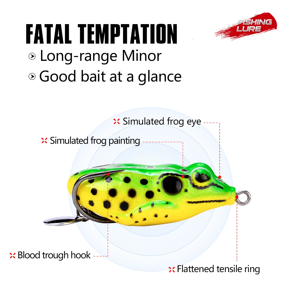 1 шт. рыболовная приманка лягушка 5 см 13 г|Наживки для рыбной ловли| |