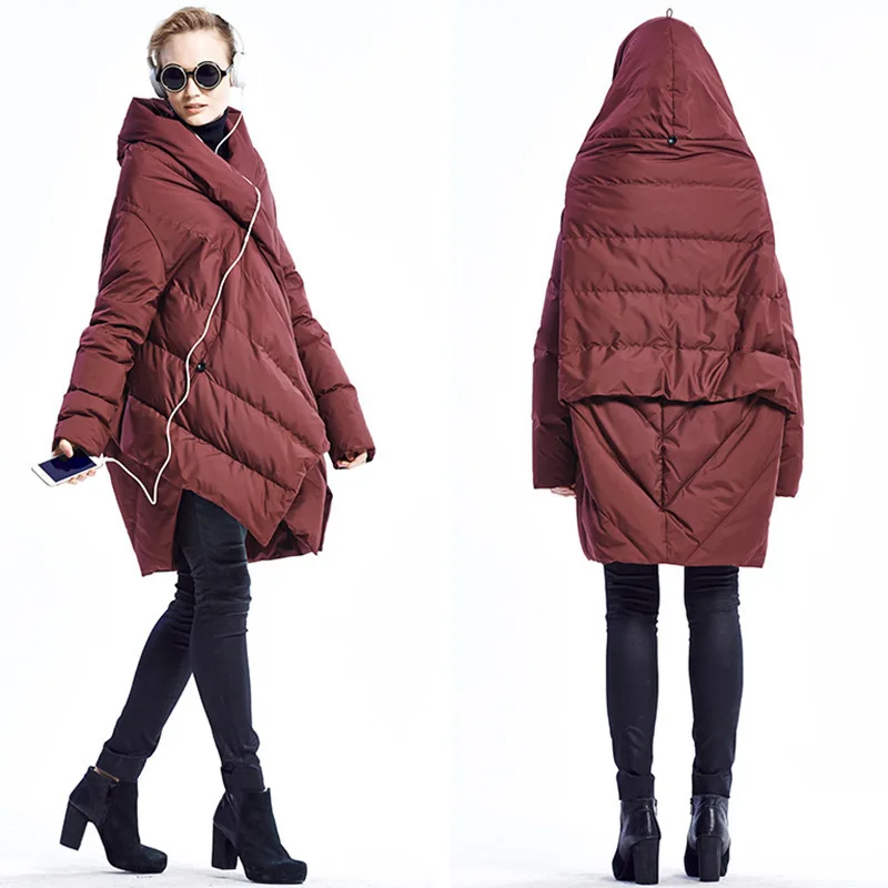 

Will Code Winter Personality Cloak Girls Long A Word Loose Thickening Trend Fund Down Jackets