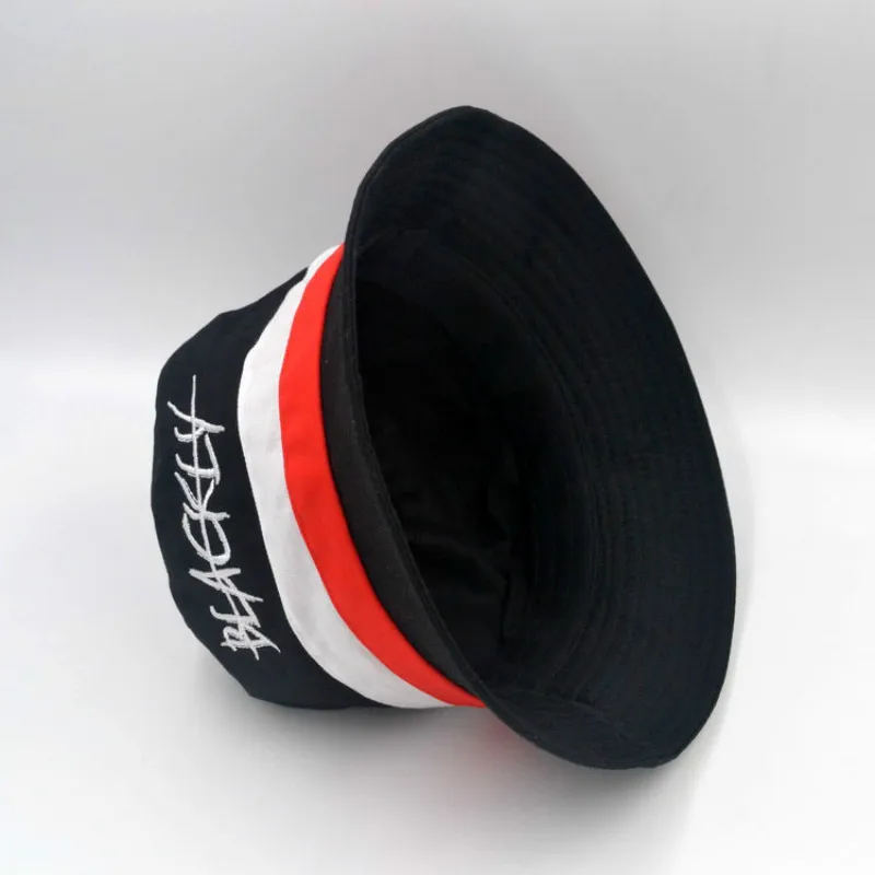 Blackly хип-хоп Мужская шляпа-Панама женская модная шляпка хараджуку полоса черный