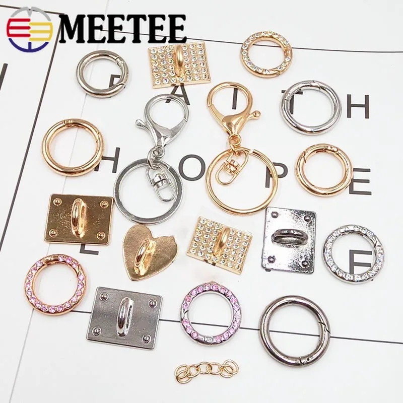 Meetee 5 шт. брелок с круглым кольцом и d образной пряжкой украшение из горного