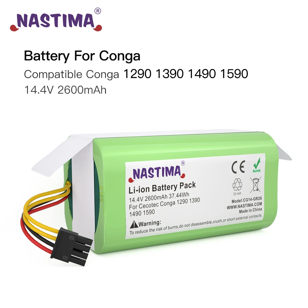 Батарея Nastima для Conga 1290 1390 1590 14 4 В 2600 мА/ч литий ионная батарея совместимая с ионные
