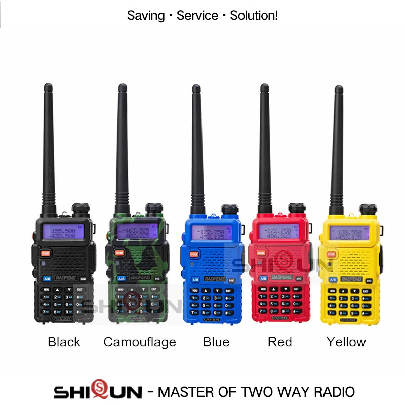 Baofeng UV-5R двухканальные рации двойной дисплей двухдиапазонный Baofeng UV5R портативный 5 Вт UHF VHF двухстороннее радио Pofung UV 5R КВ трансивер