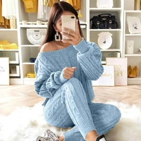 2020 two piece set women autumn winter two piece set knit outfit sweater pants trousers clothes for women %d0%ba%d0%be%d1%81%d1%82%d1%8e%d0%bc %d0%b6%d0%b5%d0%bd%d1%81%d0%ba%d0%b8%d0%b9 %d0%be%d1%81%d0%b5%d0%bd%d1%8c