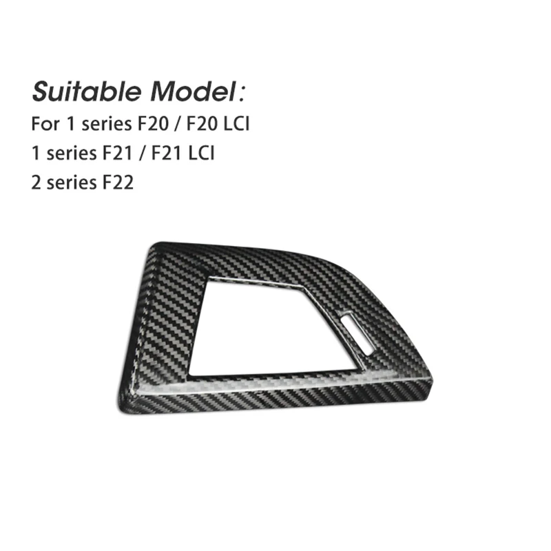 Autocollant de voiture en Fiber de carbone dur, accessoire de garniture intérieure, panneau de sortie d'air côté conducteur, pour BMW série 1 2 F20 F21 F22