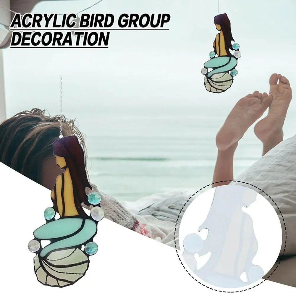 

1PC Window pendant wind chimes hanging yard home garden hanging window diy decoration decoration J3F2