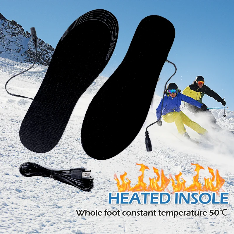 

BANGNI USB Heated Shoe Insoles Electric Foot Warming Pad Feet Warmer Sock Pad Mat Winter Outdoor Sports Heating Insoles