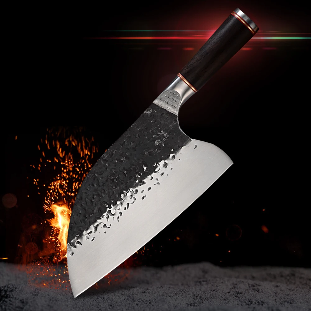 Нож шеф повара из высокоуглеродистой стали с антипригарным покрытием|Кухонные