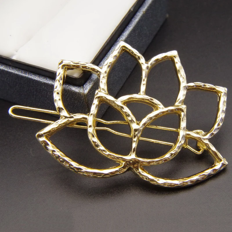 1 шт. женские модные аксессуары для волос в стиле ретро заколки форме лотоса с