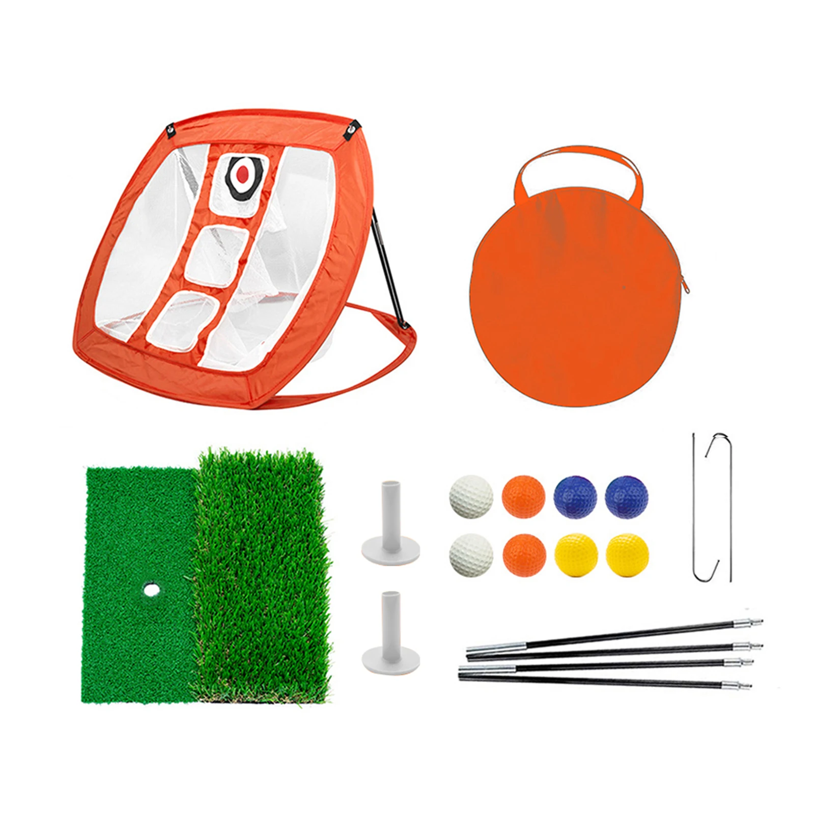 Online Kafesleri Eğitim Topları Katlanabilir Golf Yonga Seti Isabet Mat Katlanabilir Arka Sürüş Taşınabilir Kauçuk Tee Salıncak Uygulama