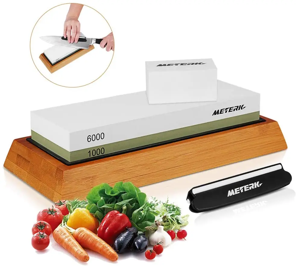 

Knife Sharpener Sharpening Stone Whetstone 1000/6000 Grits Double-Sided Sharpening Stone Cutter Sharpener Grinding Stone