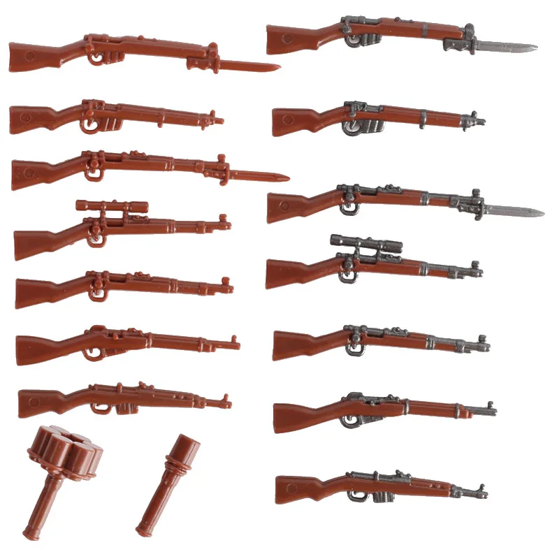 Конструктор сделай сам WW2 военный британский солдат оружие армейские фигурки