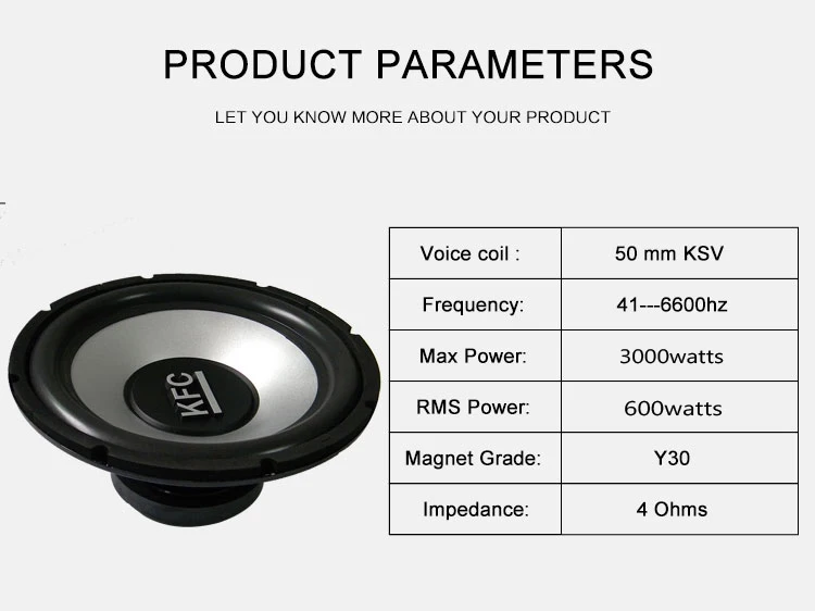 Высококачественный автомобильный аудиодинамик 12 дюймов 3000 Вт 4 Ом супер большой