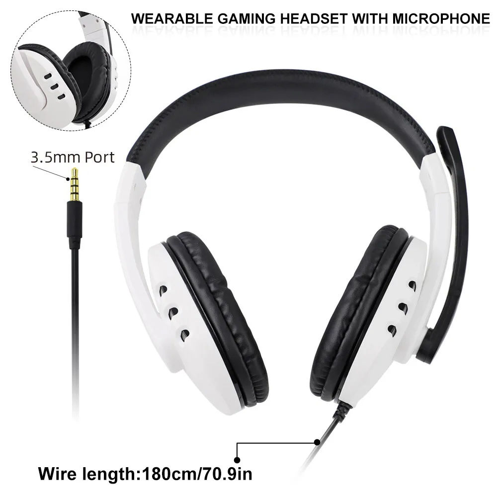 

5.0 Head-mounted Gaming Headset Wired Headset Headset 3.5mm Gaming Computer Headset With Microphone Iphone Xiaomi