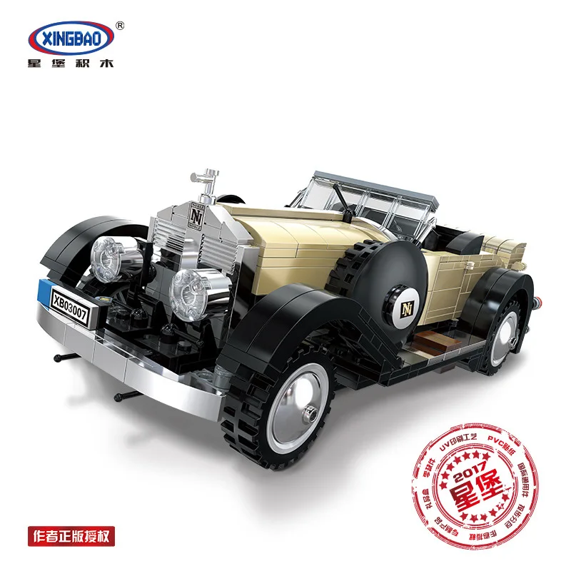 

XingBao 03007 Creative MOC Technic Series The Rolls-royce Set Precious Children Educational Building Blocks Bricks Toys For Kids