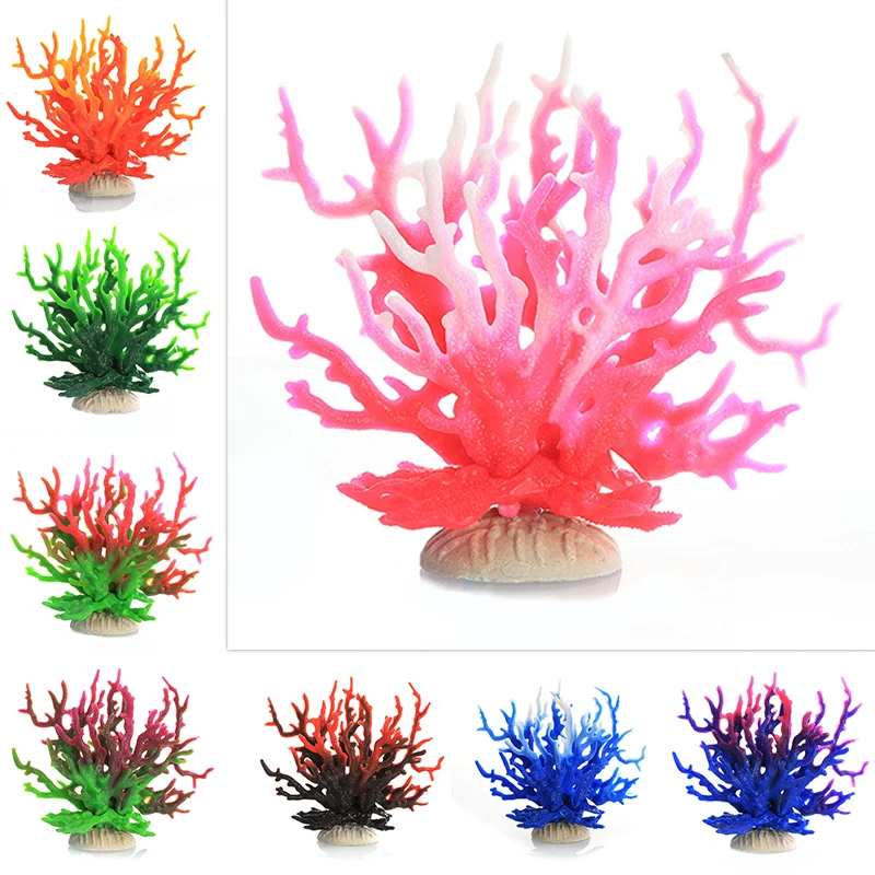 

1PC 17*6.5*14.5cm Lanscaping PVC Reef Rock Ornaments Colorful Decoration Artificial Coral Fish Tank Fish Aquarium