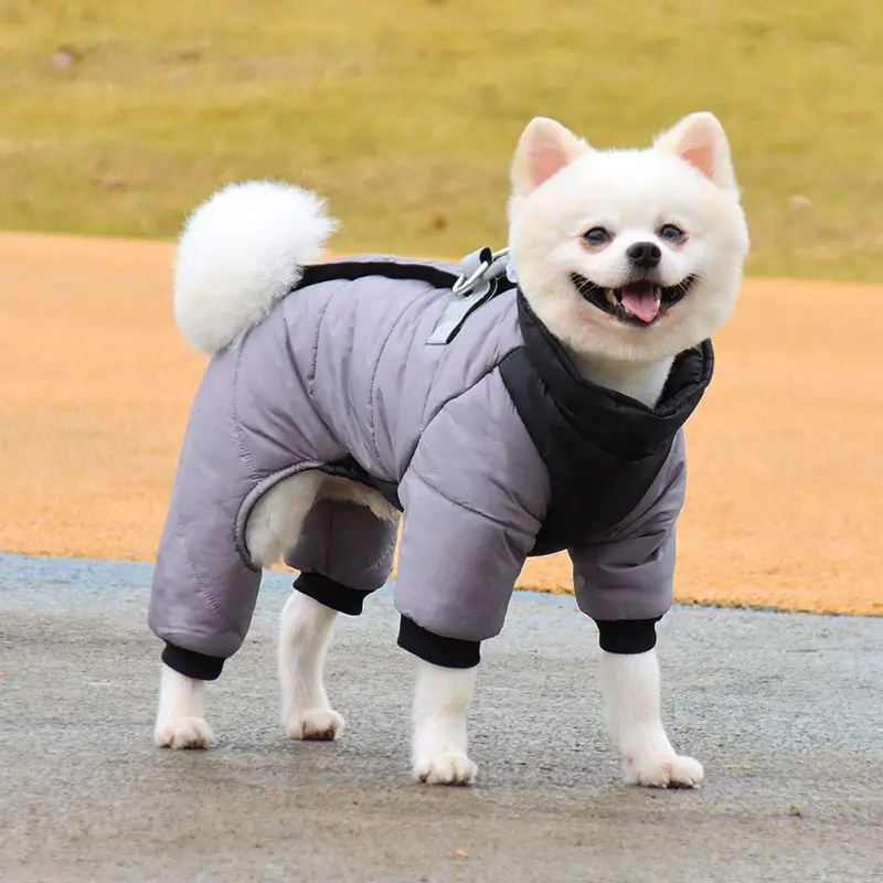 

Winter Dog Jumpsuit Warm Windproof Coat For Small Medium Dogs Thicken Jacket Waterproof Pet Romper Poodle Yorkshire Clothing
