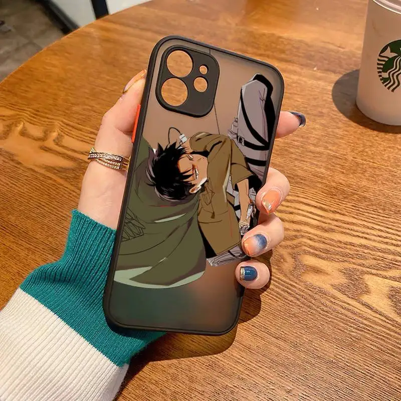 

Hot Anime Attack On Titan cartoon Phone Case For iphone 7 8 12 11 X XR XS pro Max Mini plus Soft silicone cover shell funda