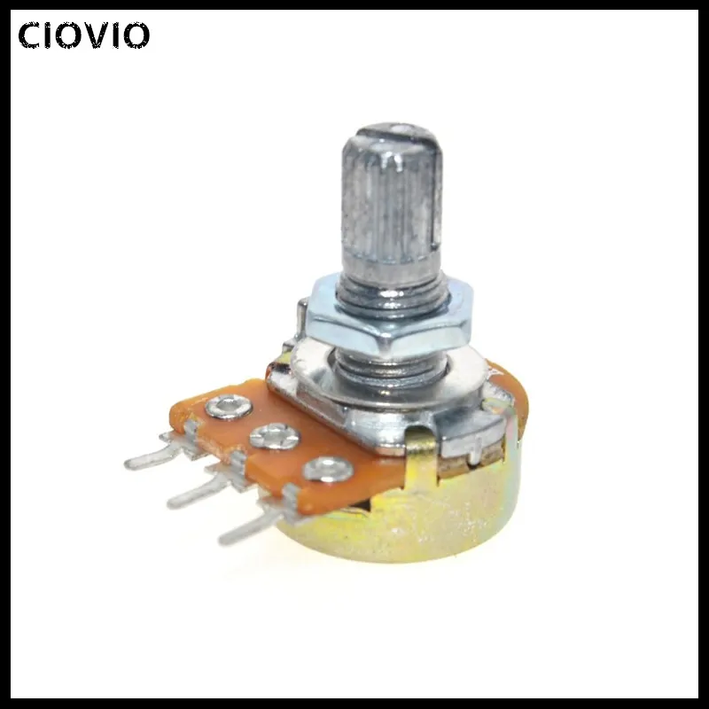 CIOVIO 50 шт./лот резистор потенциометра 1K 2K 5K 10K 20K 50K 100K 250K 500K 1M Ом 3 Pin Линейный Конус
