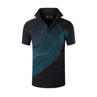 jeansian mens sport tee polo shirts polos poloshirts golf tennis badminton dry fit short sleeve lsl244 black