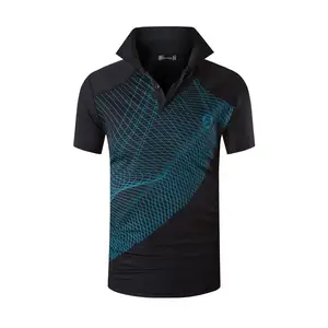 Мужская спортивная футболка-поло jeansian, рубашки-поло для гольфа, тенниса, бадминтона, черная футболка с коротким рукавом LSL244