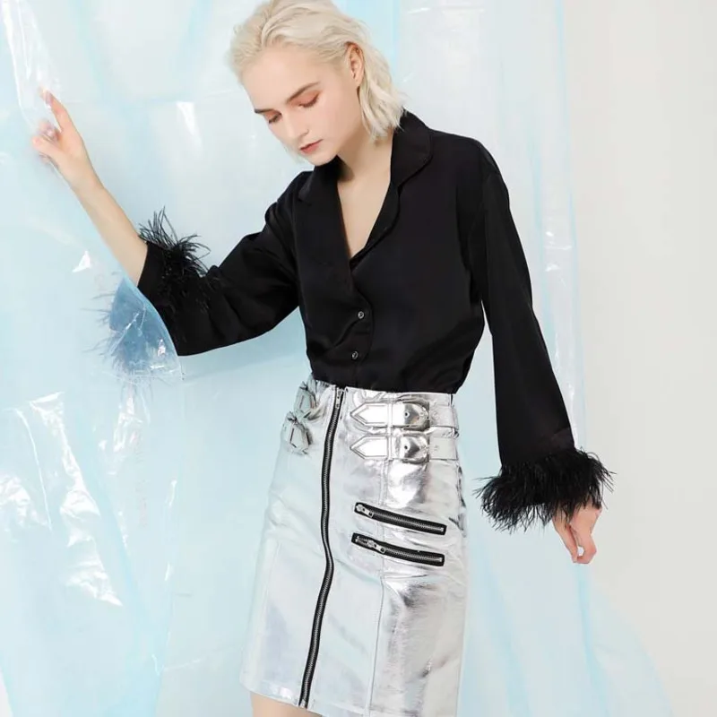 DEAT 2021 новый сезон весна лето Модные модельные туфли с отложным воротником рукава