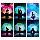 Алмазная 5D картина сделай сам, Дисней, принцесса, тень, луна, вышивка крестиком, мозаика, алмазная вышивка, украшение для дома, подарок