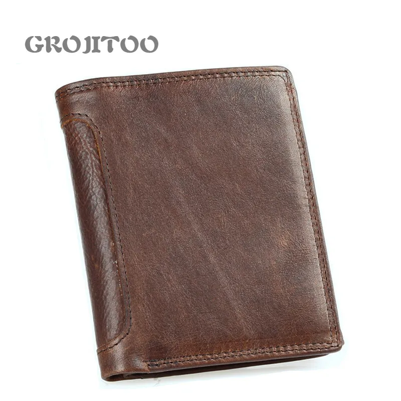 

Мужской бумажник из воловьей кожи, с отделением для карт и водительских прав