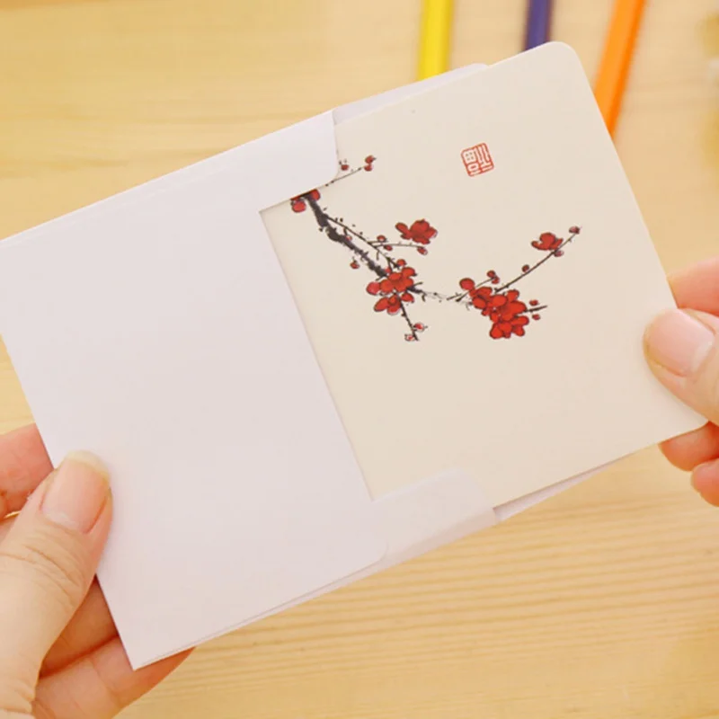 Поздравительные открытки в классическом китайском стиле пустые складные