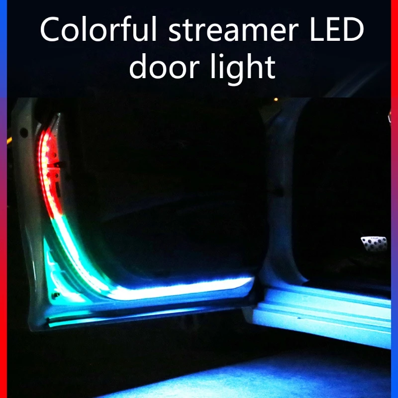 

Car Interior Door LED Safety Warning Strobe Signal Lamp Strip 120cm Waterproof 12V Auto Decorative Ambient Lights