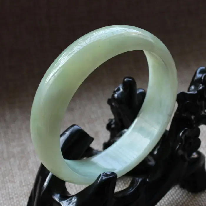 60 мм Сертифицированный Природный зеленый нефрит Xiu браслет из драгоценных камней