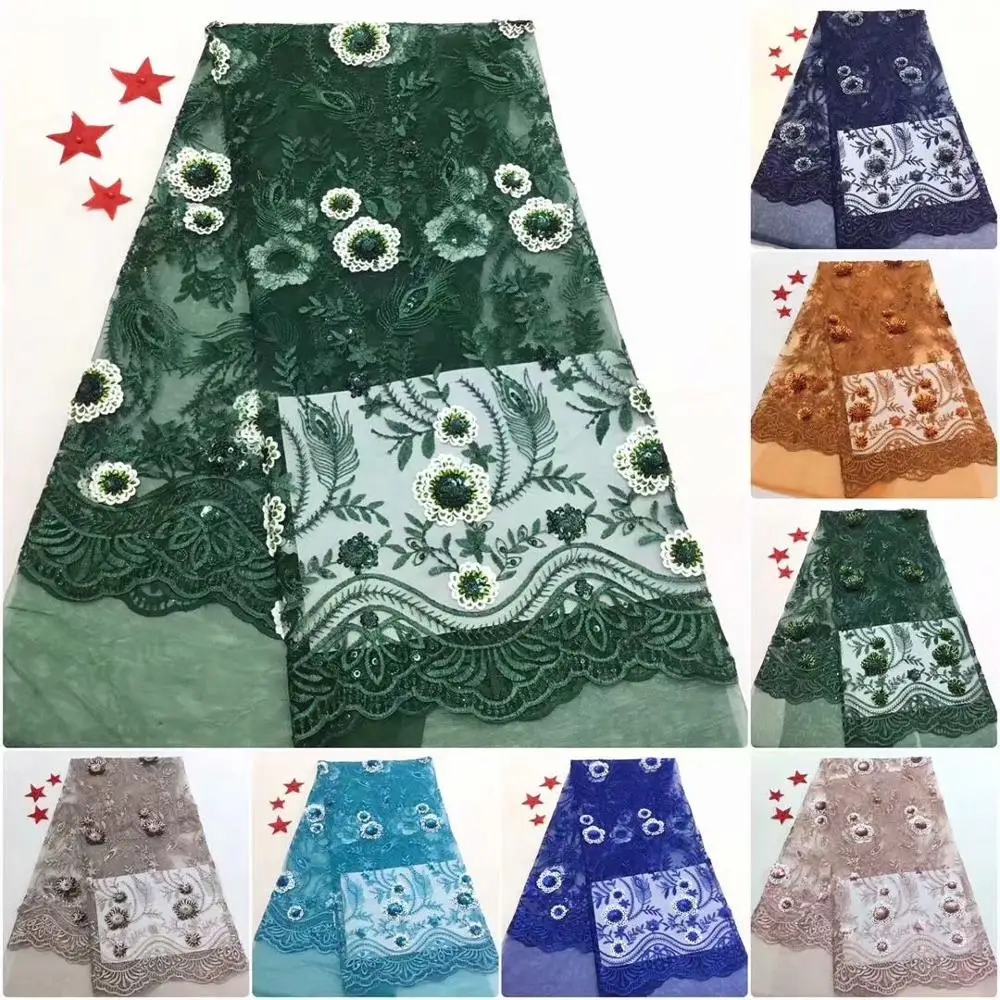 Розовый высокое качество кружевная ткань модная органзовая 2019 африканская с