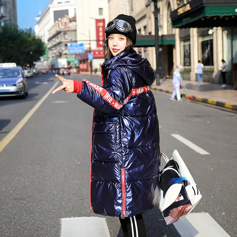 Новинка зимняя куртка женский длинный пуховик хлопковая Женская парка большой