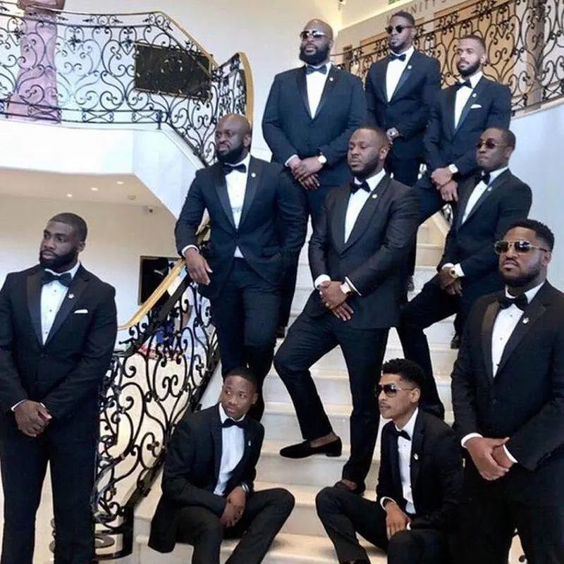 

Custom Made Black Suit Men 2019 Latest Designs Men Attire for Wedding Groom Tuxedo Costume Homme Mariage Terno Masculino 2Piece