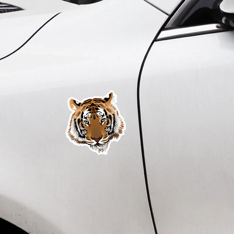 Art Pattern Creative Tiger Head Car Sticker Vinyl Motorcycle Waterproof Windshield Window Styling Decal Kk14*14cm | Автомобили и