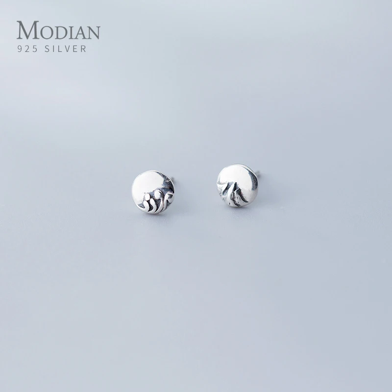 MODIAN Классический горный море асимметричные серьги-гвоздики в виде капель с