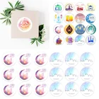 2448 шт., бумажные наклейки для мусульманской вечеринки