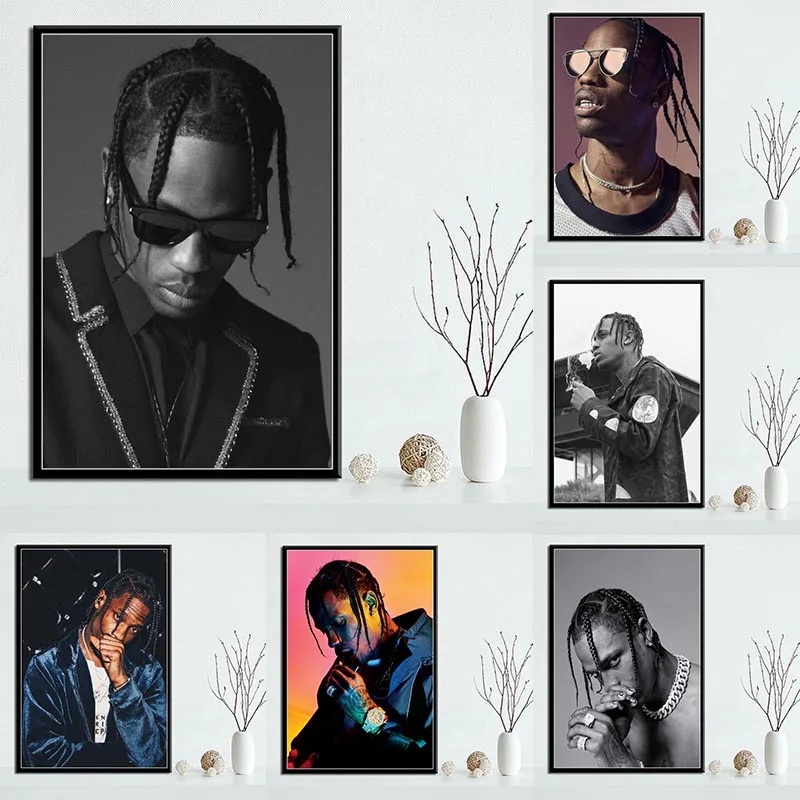 

Hot Rapper Music Star Fashion Canvas Paintings Men Portrait Posters Prints Wall Art Pictures for Living Room Home Decor Cuadros