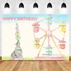 Laeacco цирковые морские воздушные шары колесо обозрения детский весёлый День Рождения Вечеринка фон для фотосъемки фон для фотостудии
