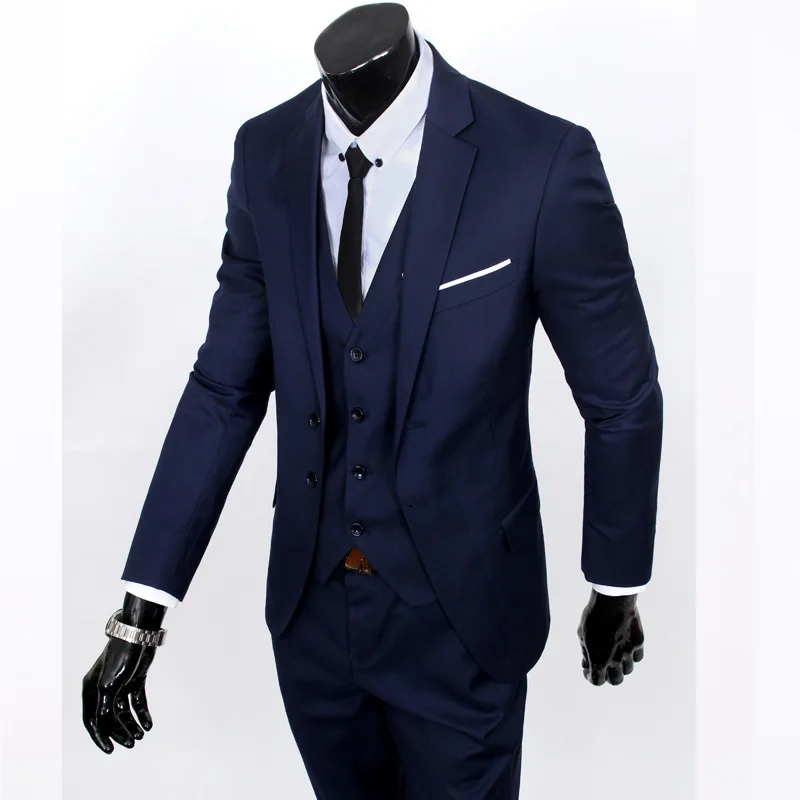 

Men's Business Suit Suit Leisure Fashion Three Piece High-end Formal Dress Wedding Handsome Bridegroom Wedding Suit