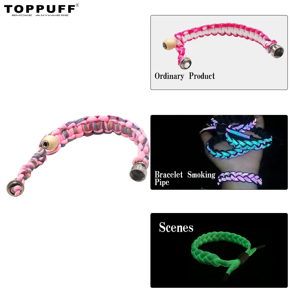 Металлический браслет для курения люминесцентные трубки флуоресцентные табака