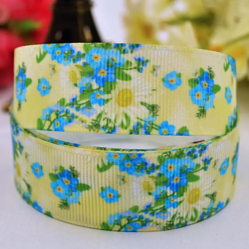 

7/8 ''22 мм, 1" 25 мм, 1-1/2 "38 мм, 3" 75 мм цветы мультфильм печатных grosgrain ленты вечерние украшения 10 ярдов X-00272