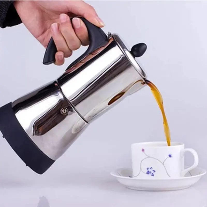 Электрическая Кофеварка из нержавеющей стали 304 220 В кофейник для мокко