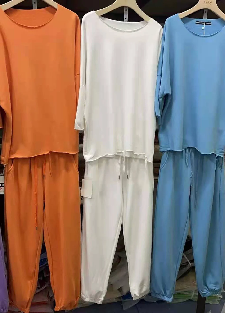 

Ailigou Two-Piece Casual Round Neck Sportswear Summer 2021 Women'S Suit Oversized Hooded Mid-Sleeve Sports Pants Ladies Suit