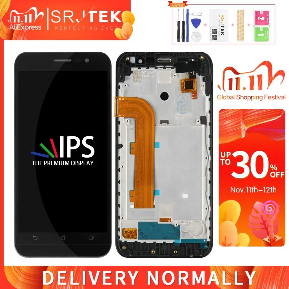 ЖК панель Srjtek для ASUS Zenfone Go ZB500KL сенсорный экран с сенсорной панелью стекло в сборе