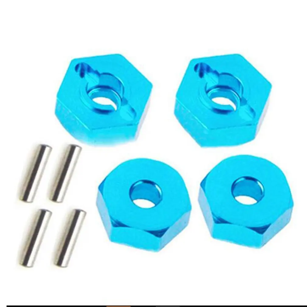 

2021 4pcs Aluminum Alloy Wheel Hex Nuts With Pins Drive Hubs 12mm Locknut Adapter RC Car Metal Accessories For 4WD RC Car