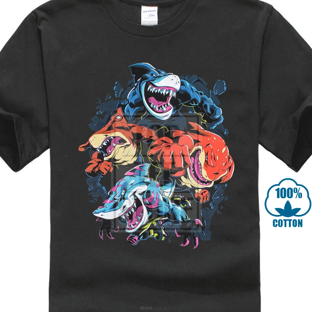 Уличная футболка Shark Cred Kids Men 6Xl | Мужская одежда