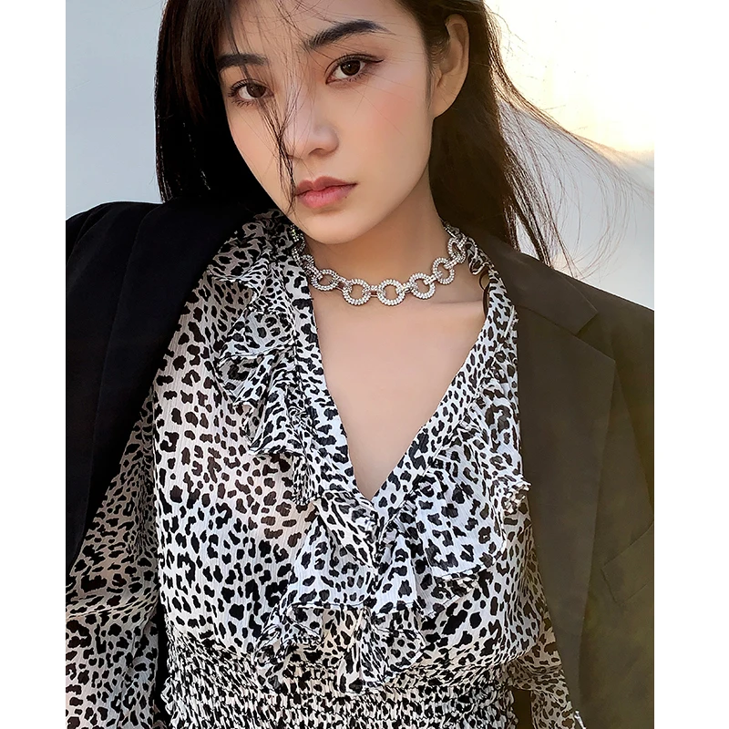 

Fashionable CUBAN CHAIN NECKLACE Street collar chain female neck chain necklace