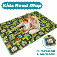 large childrens road mat traffic car map boy girls educational toy road carpet for baby mats cartoon city rug kids toys