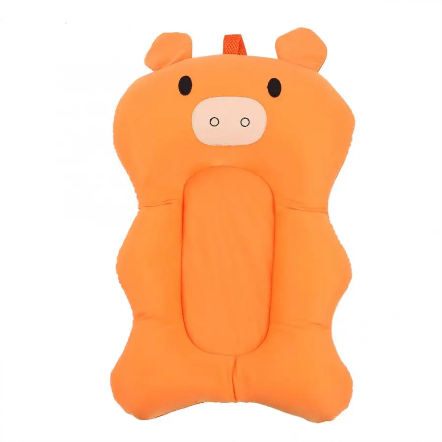 Orange Bath Seat Мягкая подушка для ванны для новорожденного ребенка, плавающая Подушка с воздушной подушкой, подушка для купания малыша, подушка для душа, пищевая пена - Цвет: Orange Bath Seat